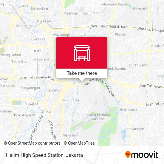 Halim High Speed Station map