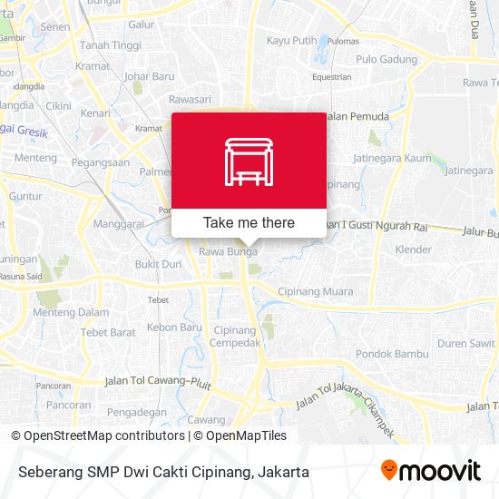 Seberang SMP Dwi Cakti Cipinang map