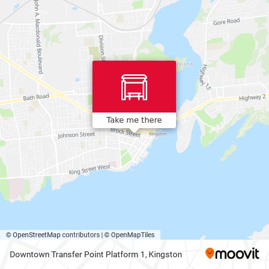 Downtown Transfer Point Platform 1 map