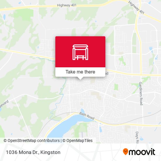 1036 Mona Dr. map