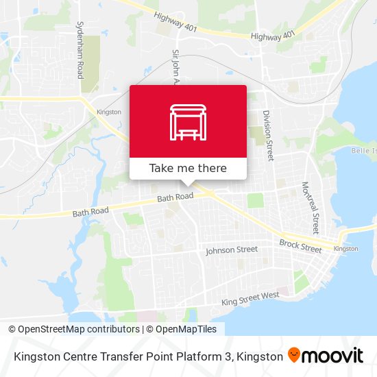 Kingston Centre Transfer Point Platform 3 map