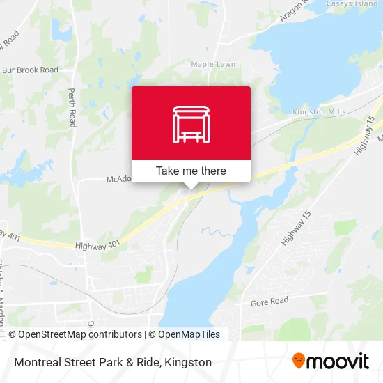 Montreal Street Park & Ride map