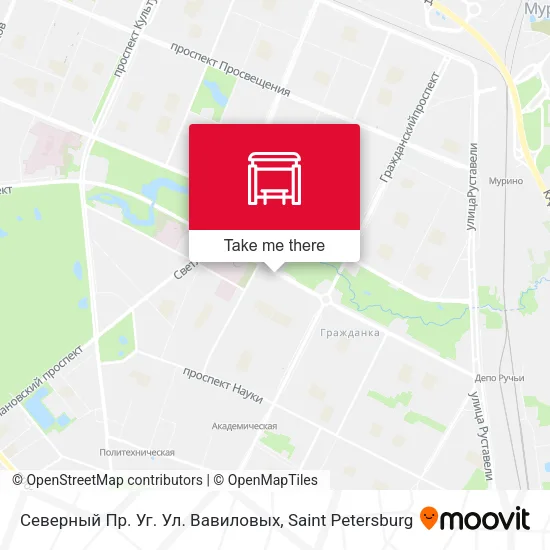 Северный Пр. Уг. Ул. Вавиловых map
