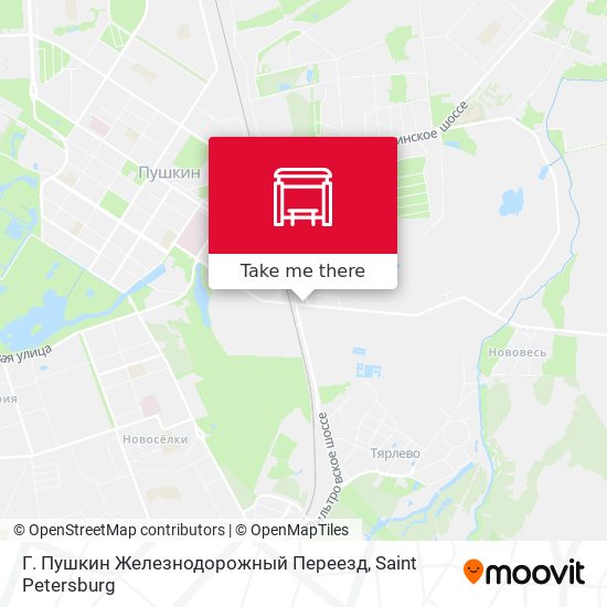 Г. Пушкин Железнодорожный Переезд map