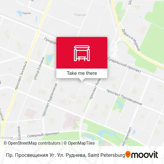 Пр. Просвещения Уг. Ул. Руднева map