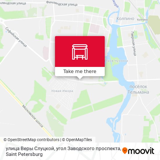 улица Веры Слуцкой, угол Заводского проспекта map