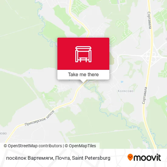 посёлок Вартемяги, Почта map