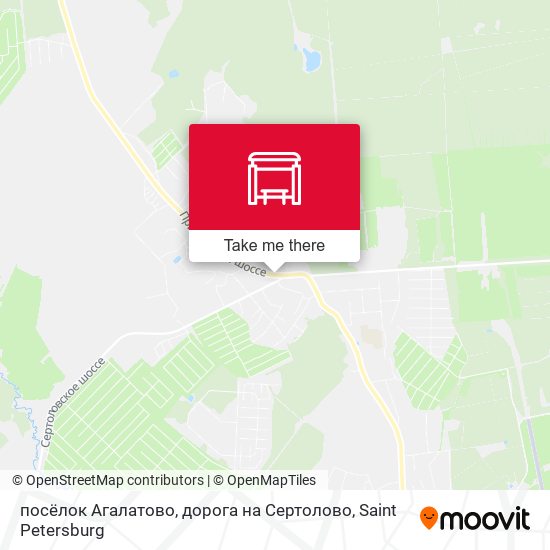 посёлок Агалатово, дорога на Сертолово map