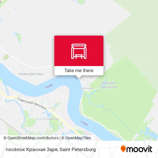 посёлок Красная Заря map