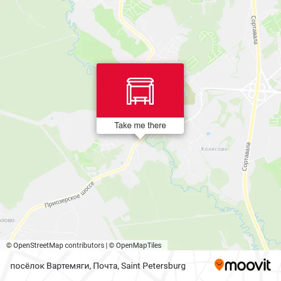 посёлок Вартемяги, Почта map