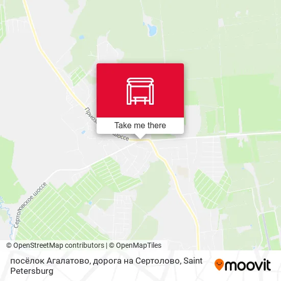 посёлок Агалатово, дорога на Сертолово map