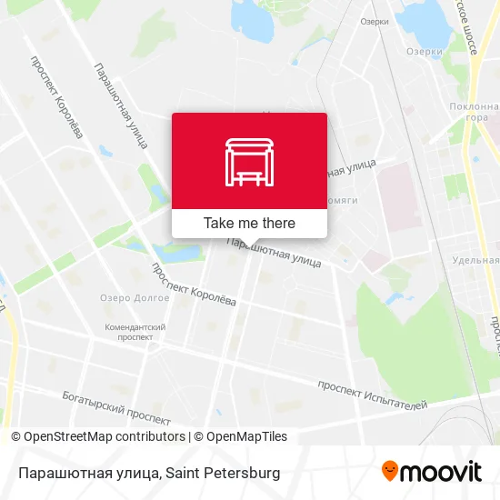 Парашютная улица map