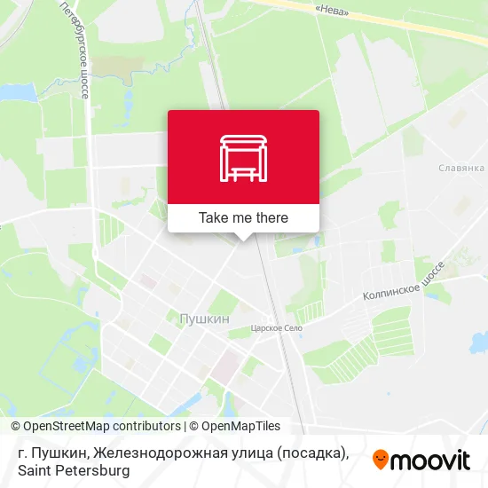 г. Пушкин, Железнодорожная улица (посадка) map