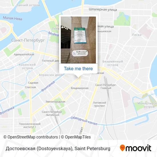 Достоевская (Dostoyevskaya) map