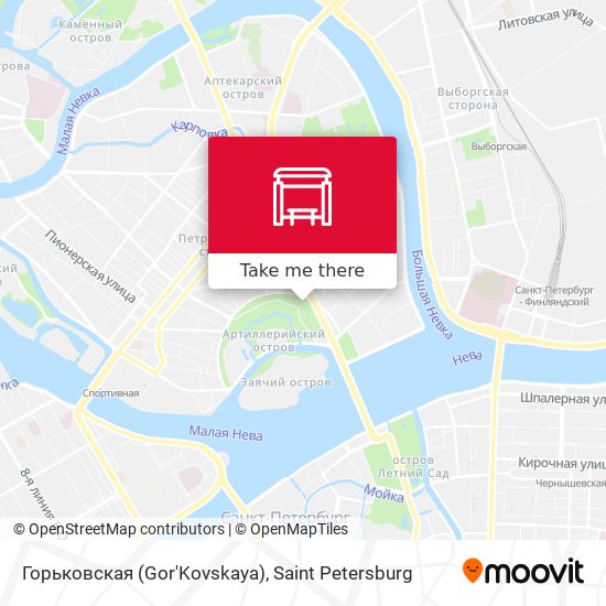 Горьковская (Gor'Kovskaya) map