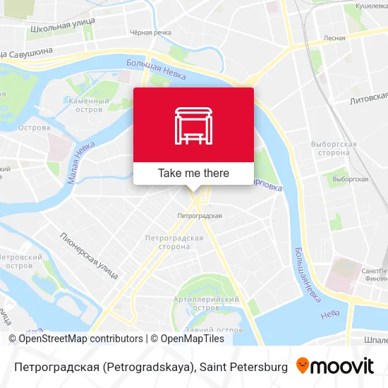 Петроградская (Petrogradskaya) map