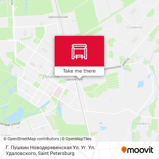 Г. Пушкин Новодеревенская Ул. Уг. Ул. Удаловского map
