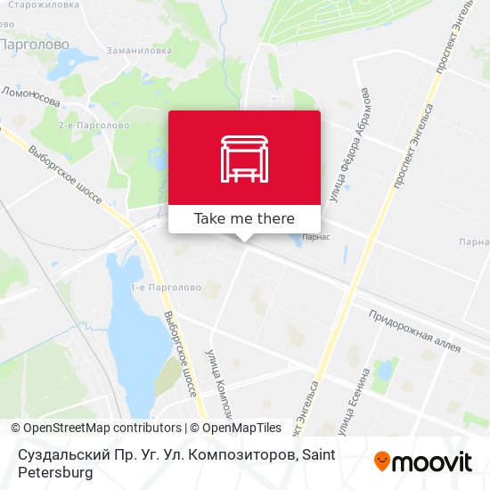 Суздальский Пр. Уг. Ул. Композиторов map