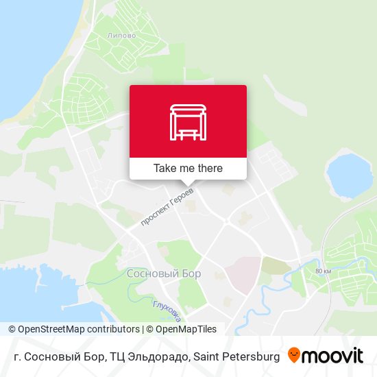 г. Сосновый Бор, ТЦ Эльдорадо map