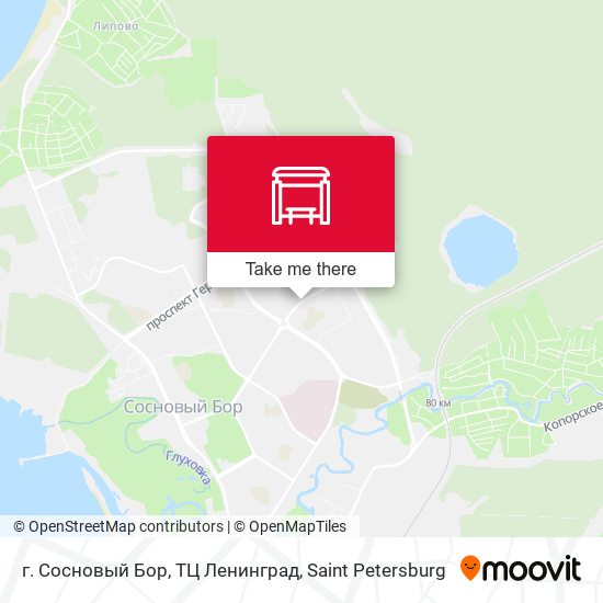 г. Сосновый Бор, ТЦ Ленинград map