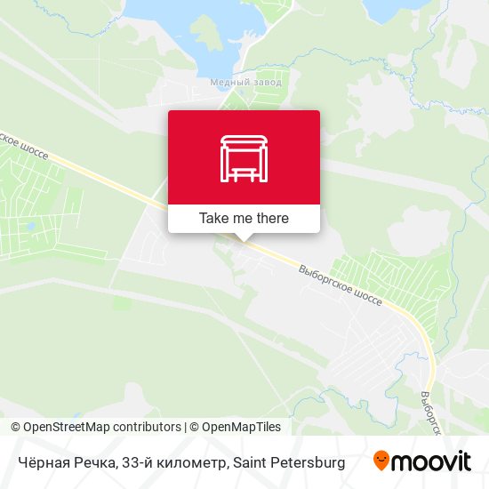 Чёрная Речка, 33-й километр map