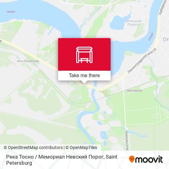 Река Тосно / Мемориал Невский Порог map