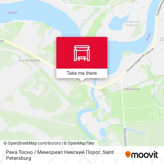 Река Тосно / Мемориал Невский Порог map