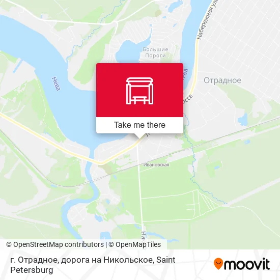 г. Отрадное, дорога на Никольское map