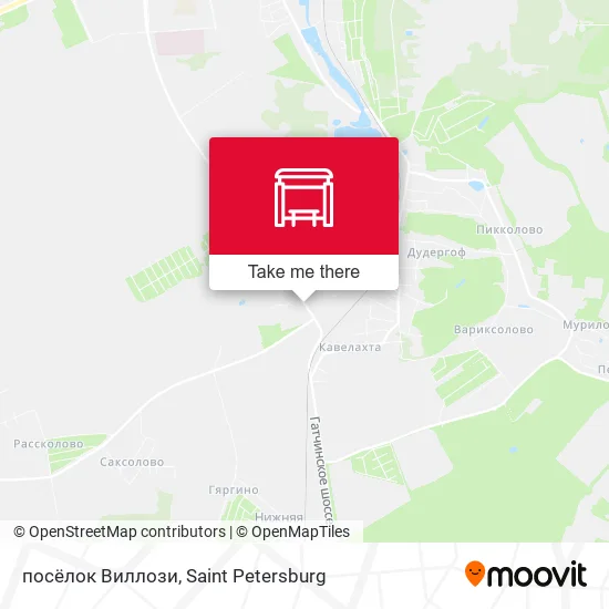 посёлок Виллози map