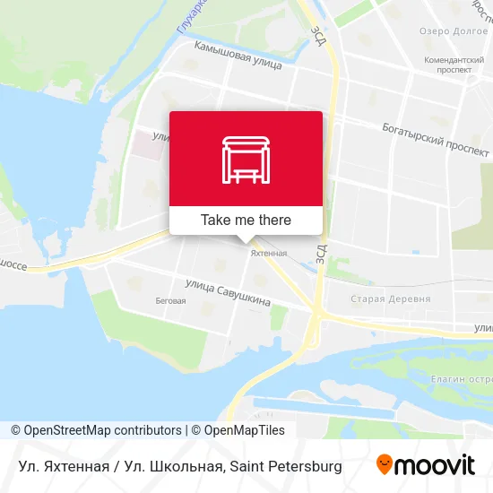 Ул. Яхтенная / Ул. Школьная map
