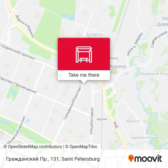 Гражданский Пр., 131 map