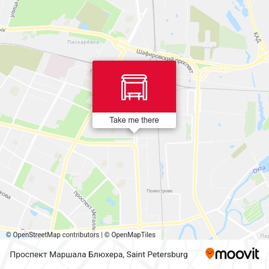 Проспект Маршала Блюхера map