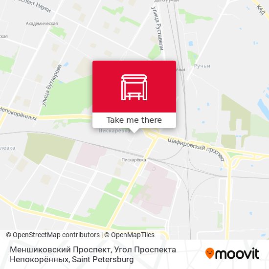 Меншиковский Проспект, Угол Проспекта Непокорённых map