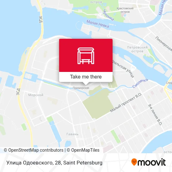 Улица Одоевского, 28 map