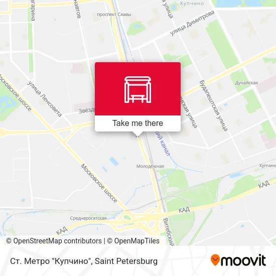 Ст. Метро "Купчино" map