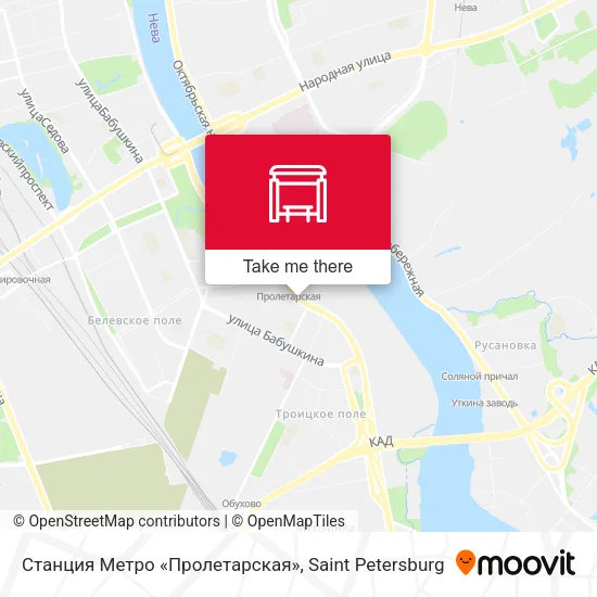 Станция Метро «Пролетарская» map
