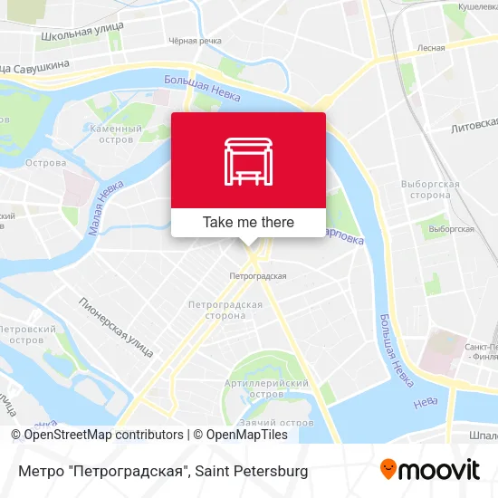 Метро "Петроградская" map