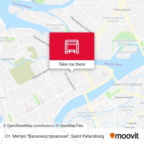 Ст. Метро "Василеостровская" map