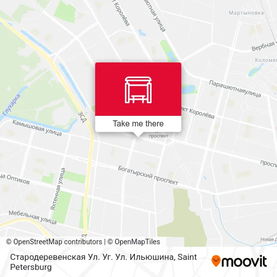 Стародеревенская Ул. Уг. Ул. Ильюшина map