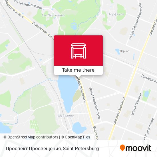 Проспект Просвещения map