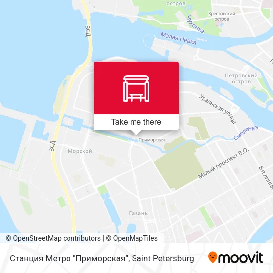 Станция Метро "Приморская" map