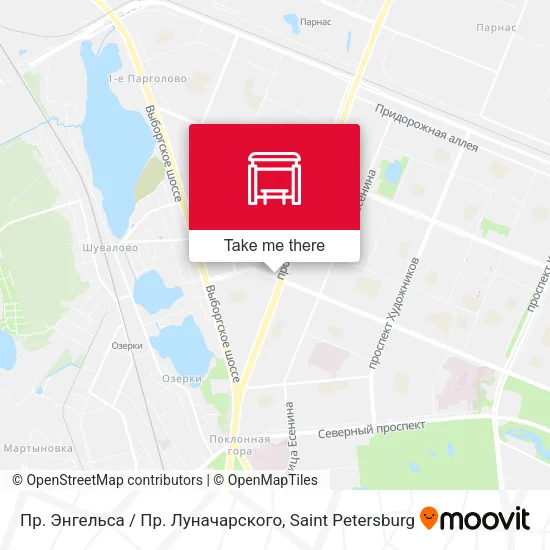 Пр. Энгельса / Пр. Луначарского map