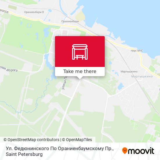 Ул. Федюнинского По Ораниенбаумскому Пр. map