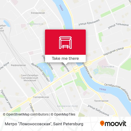 Метро "Ломоносовская" map