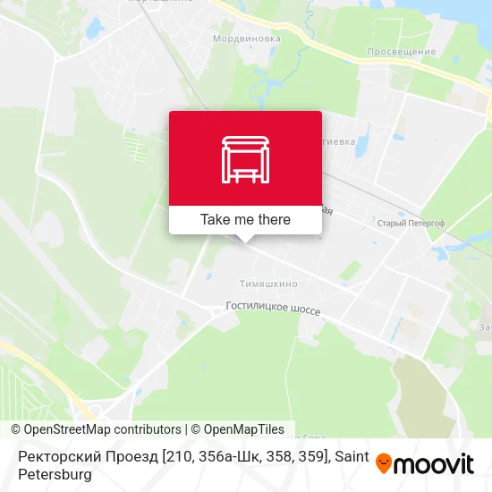 Ректорский Проезд [210, 356а-Шк, 358, 359] map