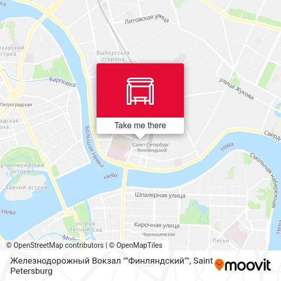 Железнодорожный Вокзал ""Финляндский"" map