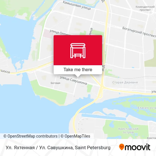Ул. Яхтенная / Ул. Савушкина map
