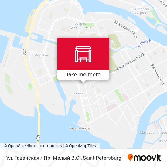 Ул. Гаванская / Пр. Малый В.О. map