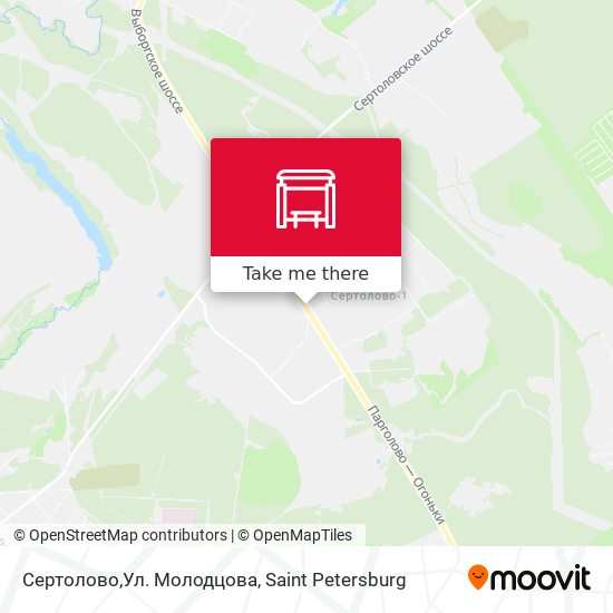 Сертолово,Ул. Молодцова map