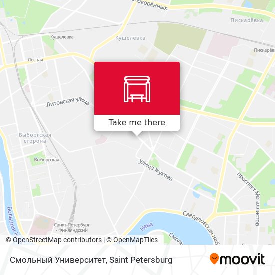 Смольный Университет map